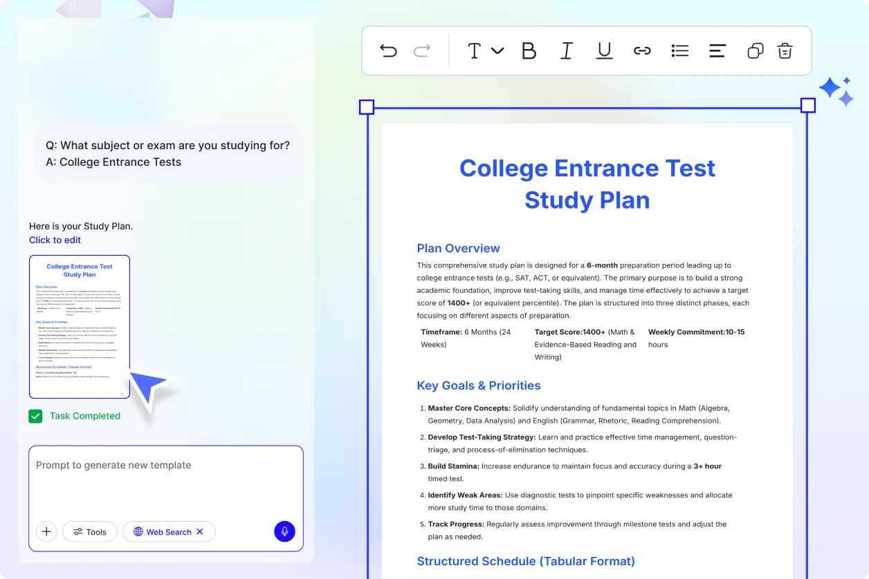 Free AI Study Plan Generator, AI Study Plan Maker Online [ No Signup ]